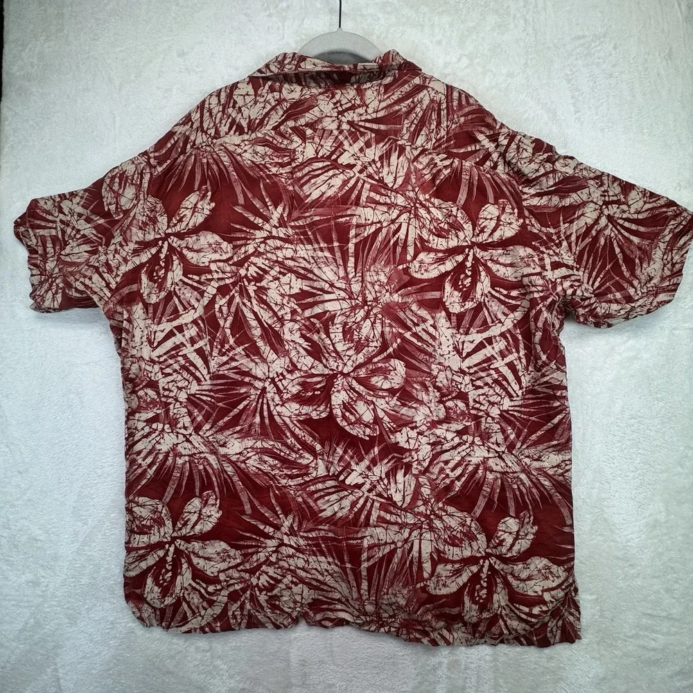Polo Ralph Lauren Clayton Hawaiian Shirt Men's XL Silk Linen Camp Aloha Red